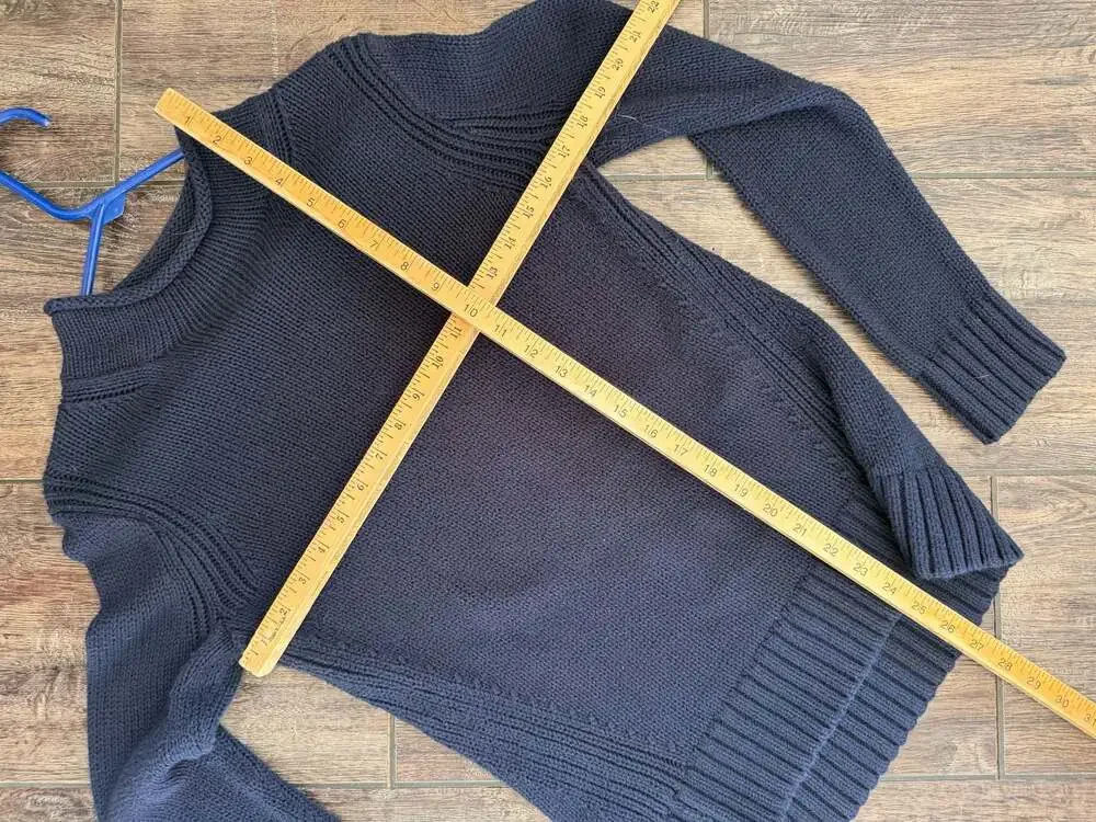 J. Crew 1988 Rollneck Pullover Sweater Navy Blue Cotton Size Small